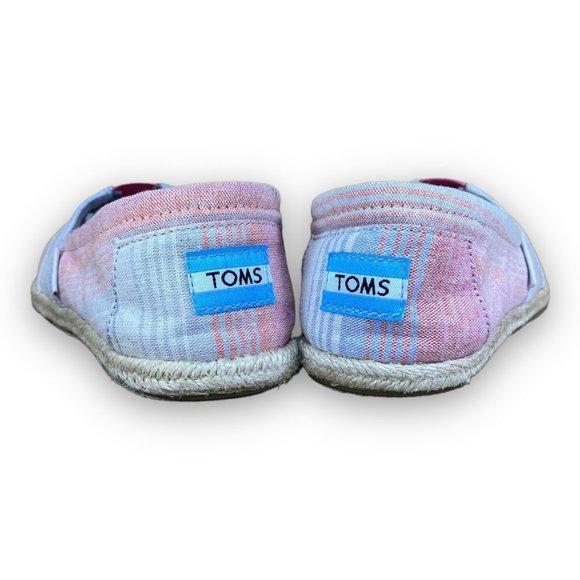 Toms Espadrille Ballet Flats 300314 Summer Stripes Slip On Multicolor Women 6 - Picture 4 of 8